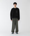 AND WANDER PE MELANGE TWILL WIDE PANTS-GREY
