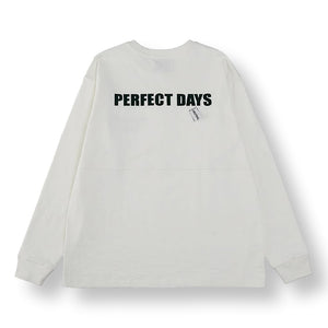 NEUTRAL SOCIETY PERFECT DAYS L/S BIG TEE-WHITE