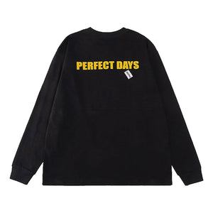 NEUTRAL SOCIETY PERFECT DAYS L/S BIG TEE-BLACK