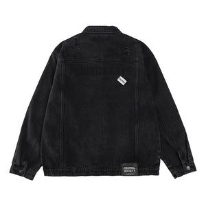 NEUTRAL SOCIETY PERFECT DAYS OVERSIZE  DENIM JACKET-BLACK DENIM