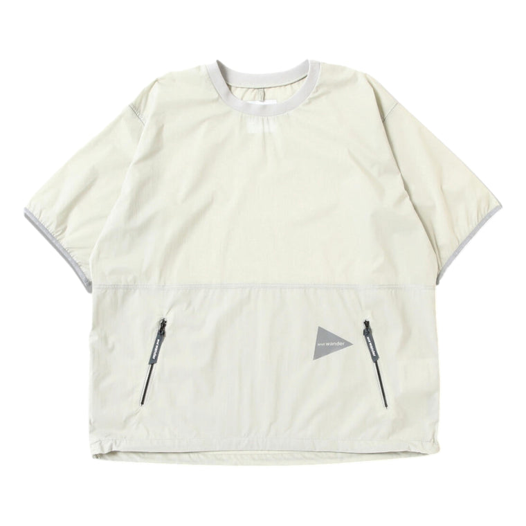 AND WANDER PERTEX WIND TEE-ICE GREY