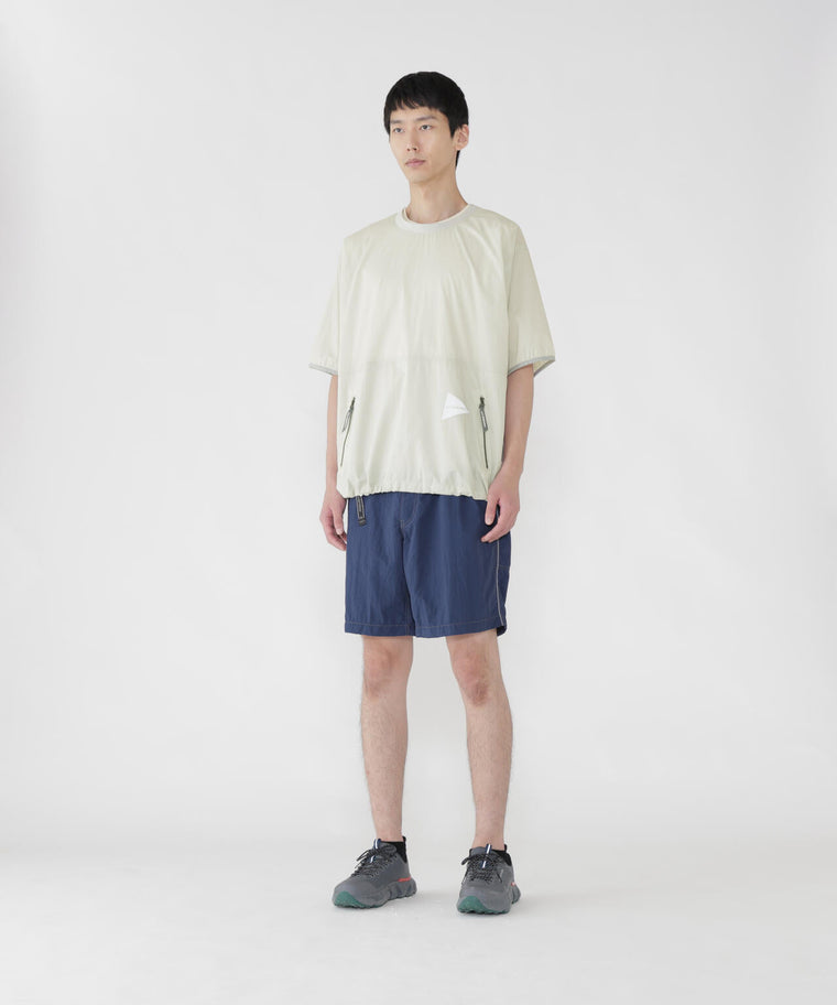 AND WANDER PERTEX WIND TEE-ICE GREY