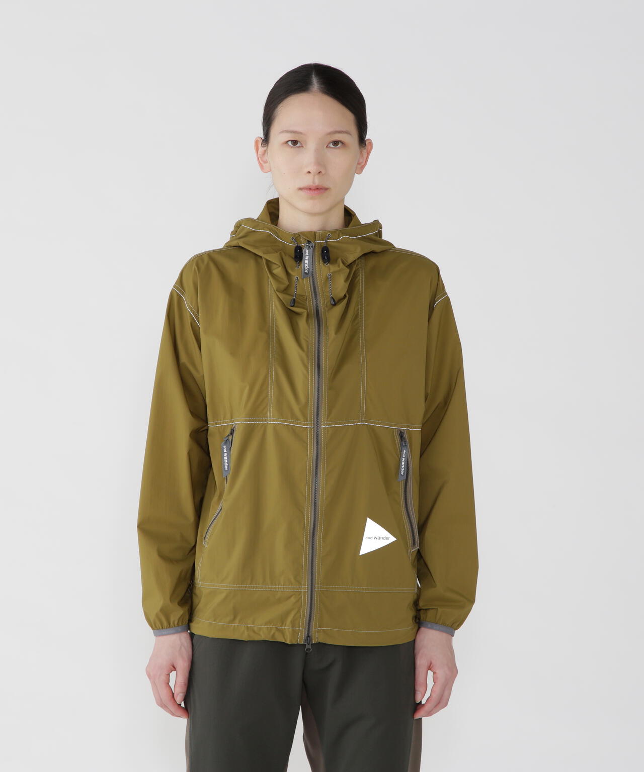 AND WANDER PERTEX WIND JACKET-YELLOW OLIVE