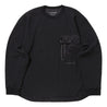 AND WANDER PE WAFFLE LONG SLEEVE T-BLACK