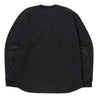 AND WANDER PE WAFFLE LONG SLEEVE T-BLACK