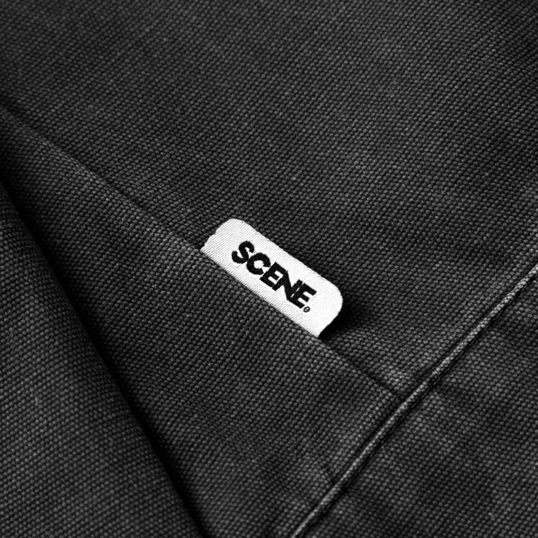SCENE BY ICE FIRE PIGMENT CANVAS JACKET-BLACK