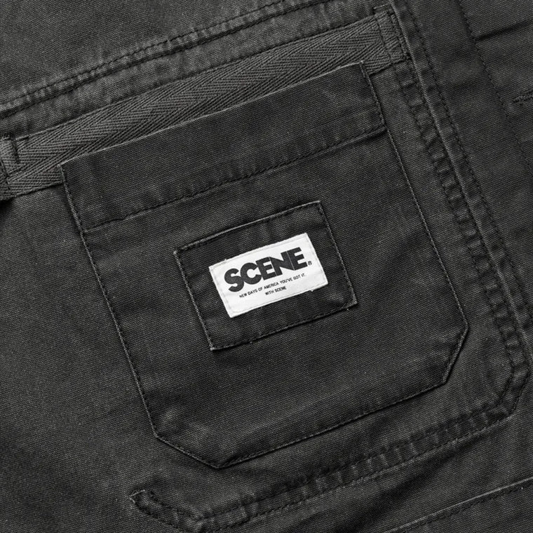 SCENE BY ICE FIRE PIGMENT CANVAS JACKET-BLACK