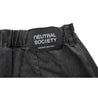 NEUTRAL SOCIETY PIGMENT DYE PARACHUTE PANTS-BLACK