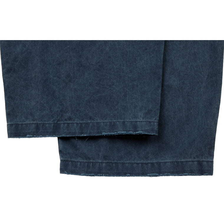 NEUTRAL SOCIETY PIGMENT DYE PARACHUTE PANTS-NAVY