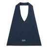 NEUTRAL SOCIETY PIGMENT DYE TRIANGLE TOTE BAG-NAVY