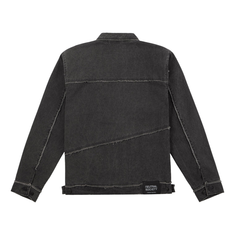 NEUTRAL SOCIETY PIGMENT DYE WORKER JACKET-BLACK