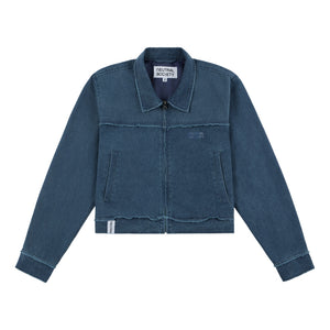 NEUTRAL SOCIETY PIGMENT DYE WORKER JACKET-NAVY