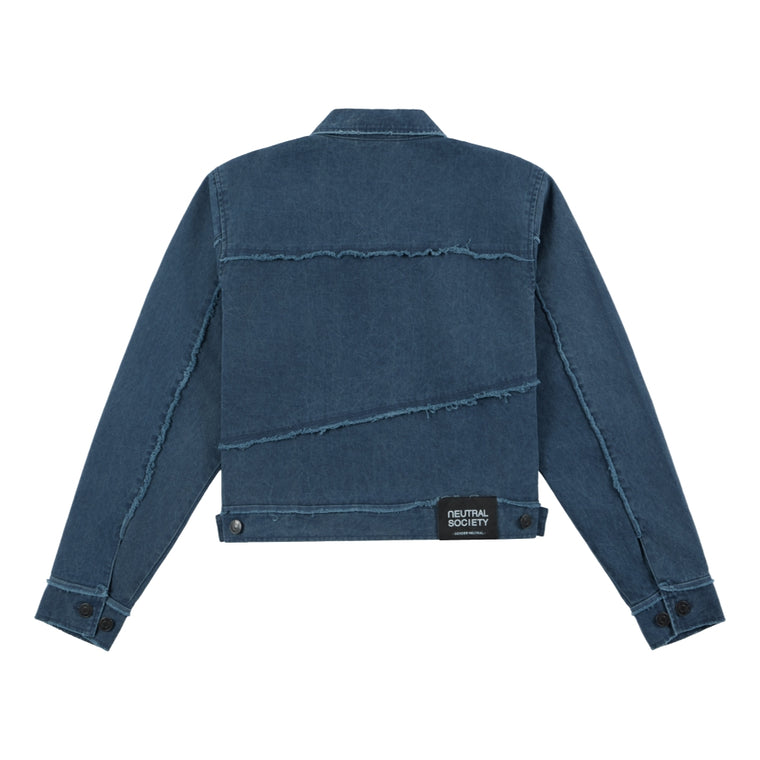 NEUTRAL SOCIETY PIGMENT DYE WORKER JACKET-NAVY