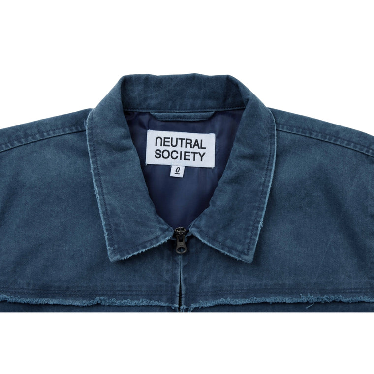 NEUTRAL SOCIETY PIGMENT DYE WORKER JACKET-NAVY