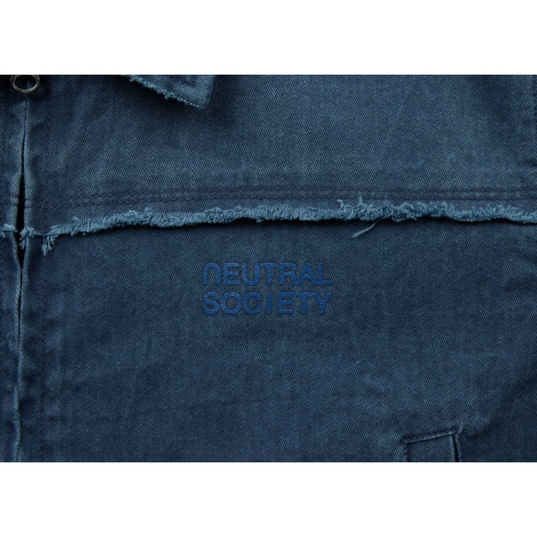 NEUTRAL SOCIETY PIGMENT DYE WORKER JACKET-NAVY