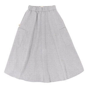 A[S]USL PIQUE BALLOON SKIRT-HEATHER GREY