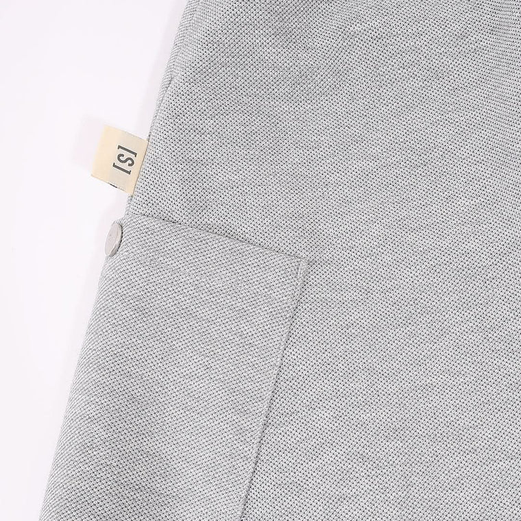 A[S]USL PIQUE BALLOON SKIRT-HEATHER GREY
