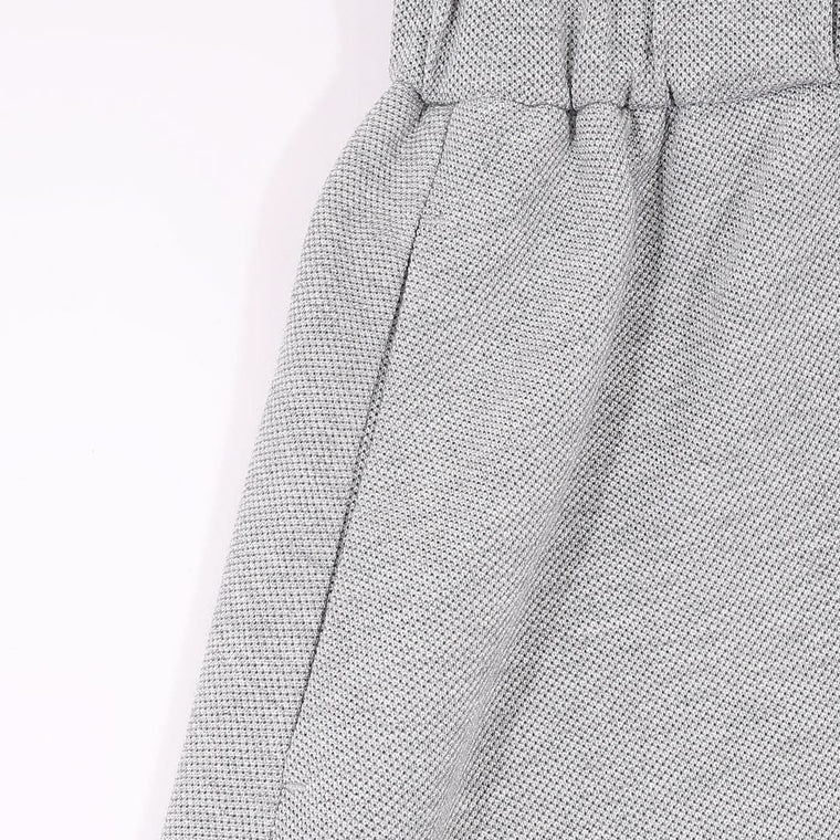 A[S]USL PIQUE BALLOON SKIRT-HEATHER GREY