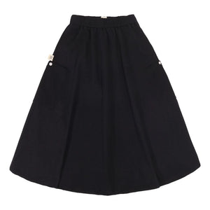 A[S]USL PIQUE BALLOON SKIRT-BLACK