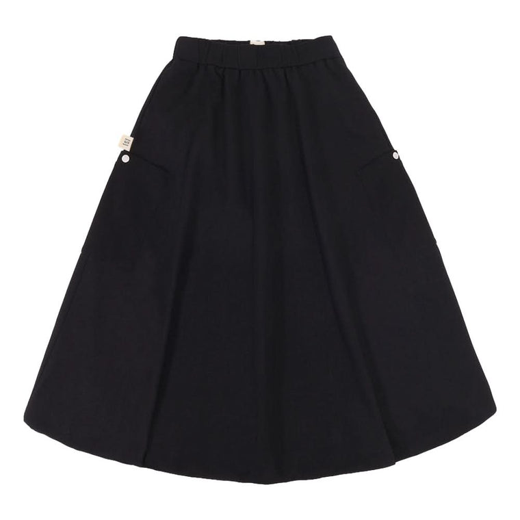 A[S]USL PIQUE BALLOON SKIRT-BLACK