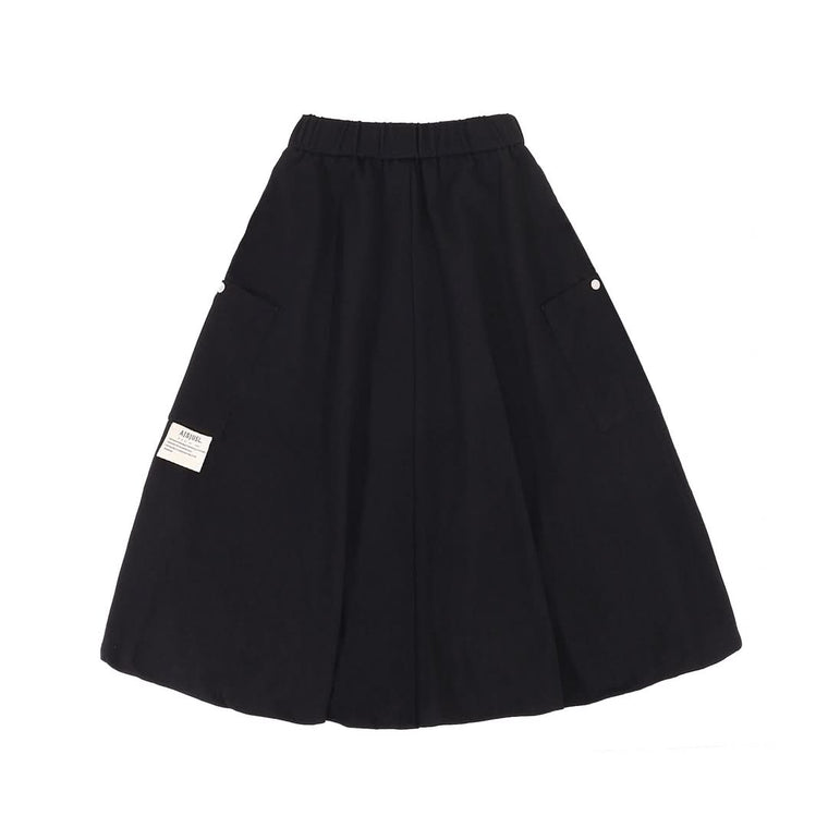 A[S]USL PIQUE BALLOON SKIRT-BLACK
