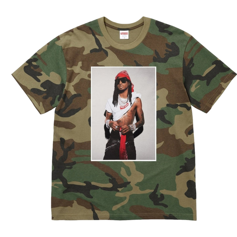 SUPREME PLAYBOI CARTI TEE-WOODLAND CAMO