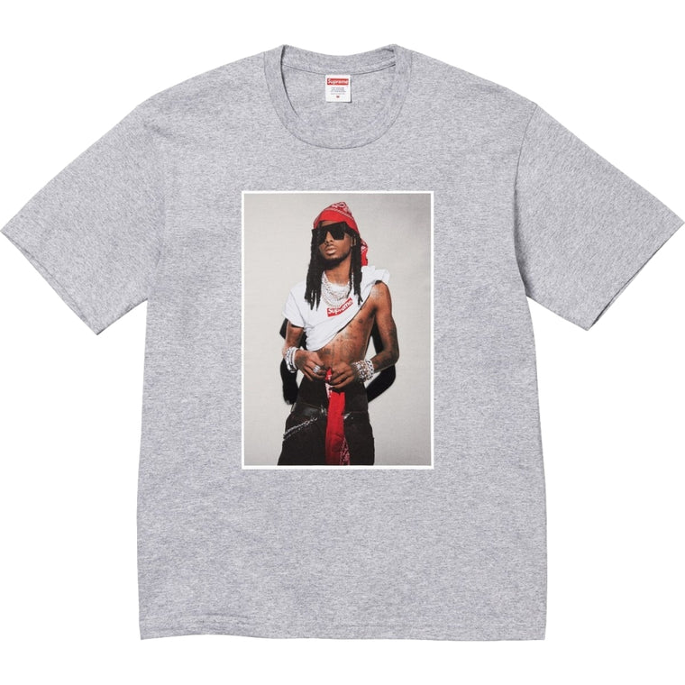 SUPREME PLAYBOI CARTI TEE-HEATHER GREY