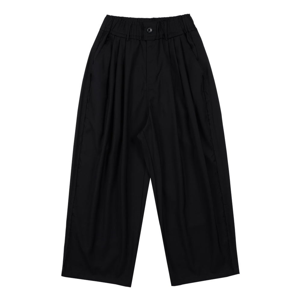 NEUTRAL SOCIETY PLEATED BALLOON TROUSERS-BLACK