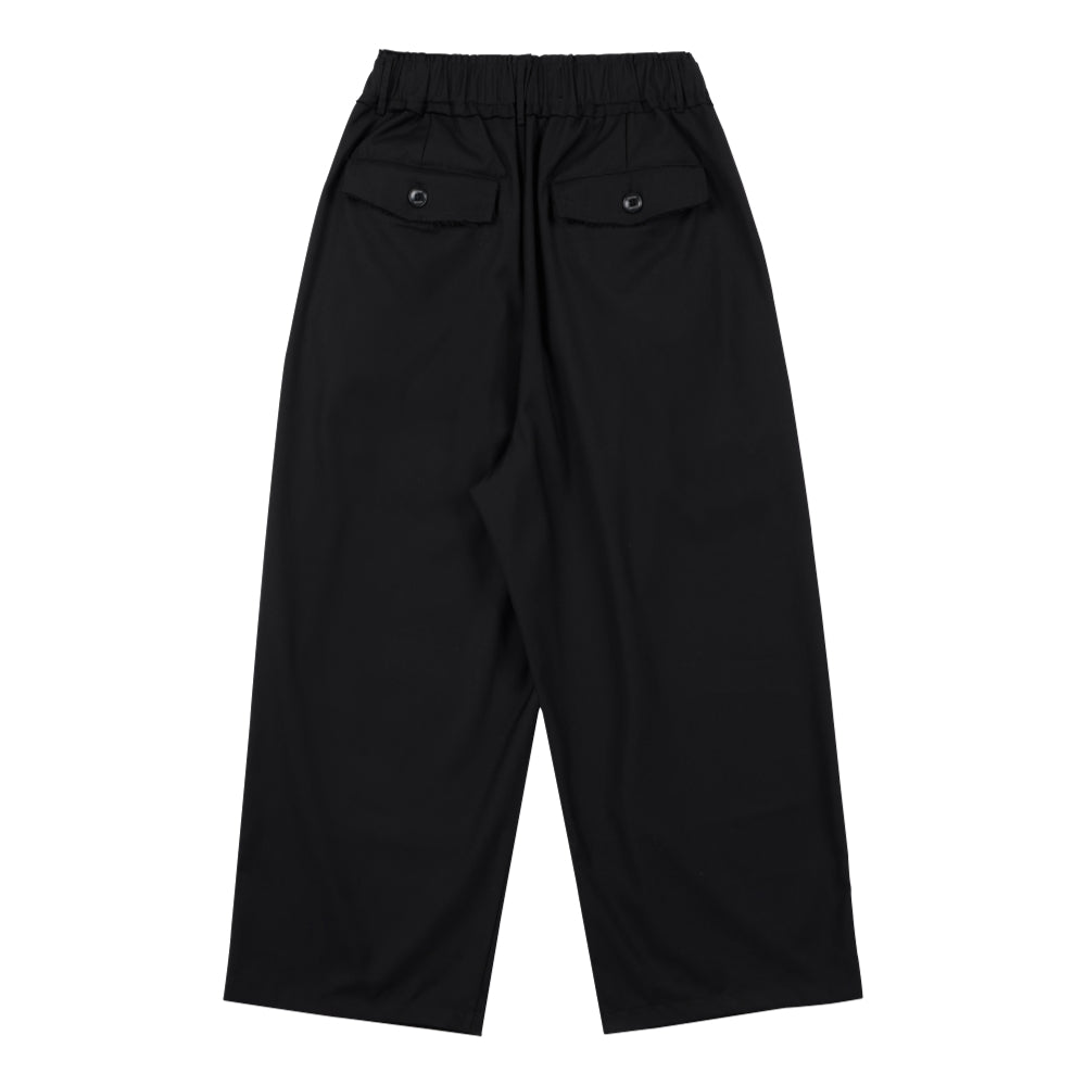 NEUTRAL SOCIETY PLEATED BALLOON TROUSERS-BLACK