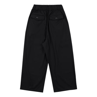 NEUTRAL SOCIETY PLEATED BALLOON TROUSERS-BLACK