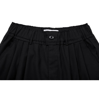 NEUTRAL SOCIETY PLEATED BALLOON TROUSERS-BLACK