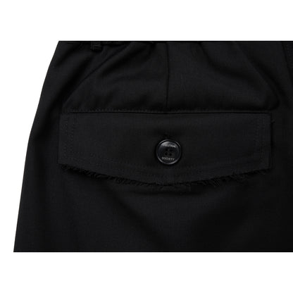NEUTRAL SOCIETY PLEATED BALLOON TROUSERS-BLACK