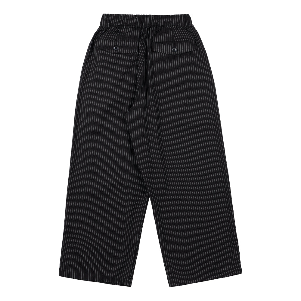 NEUTRAL SOCIETY PLEATED BALLOON TROUSERS-BLACK STRIPES
