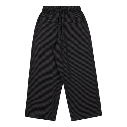 NEUTRAL SOCIETY PLEATED BALLOON TROUSERS-BLACK STRIPES