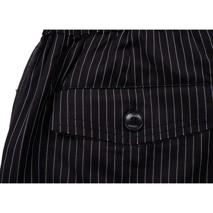 NEUTRAL SOCIETY PLEATED BALLOON TROUSERS-BLACK STRIPES