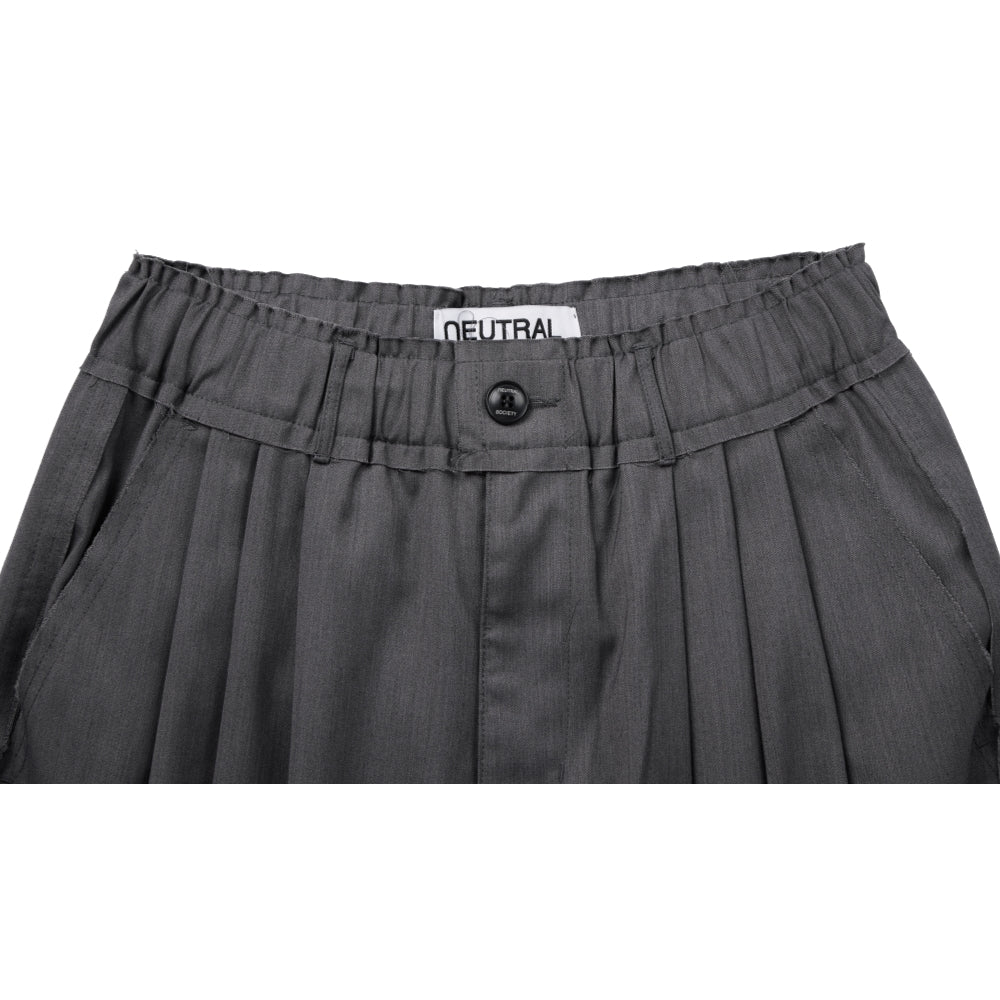 NEUTRAL SOCIETY PLEATED BALLOON TROUSERS-GREY