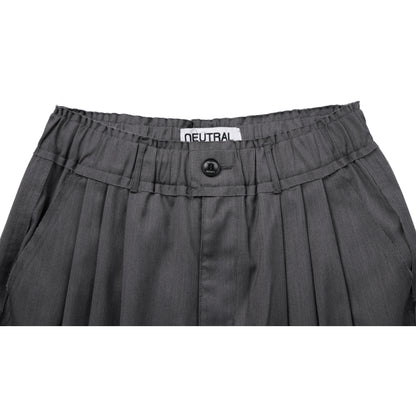 NEUTRAL SOCIETY PLEATED BALLOON TROUSERS-GREY