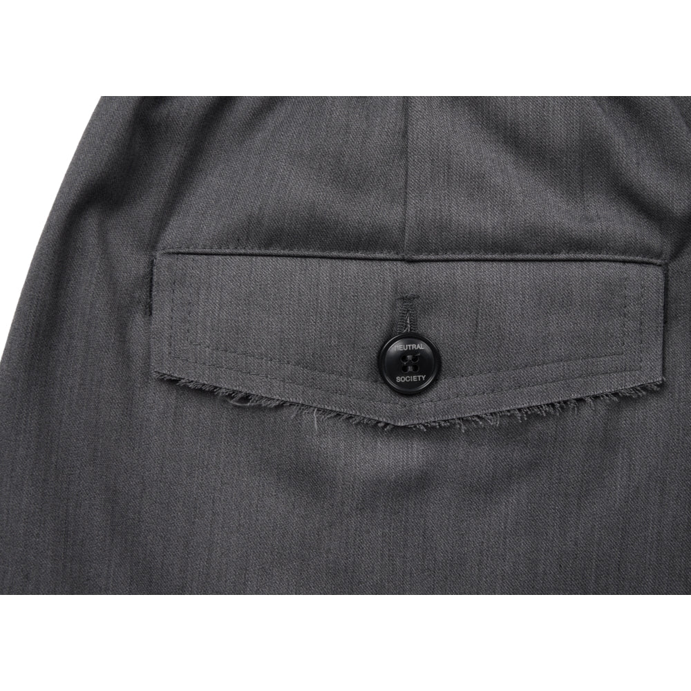 NEUTRAL SOCIETY PLEATED BALLOON TROUSERS-GREY