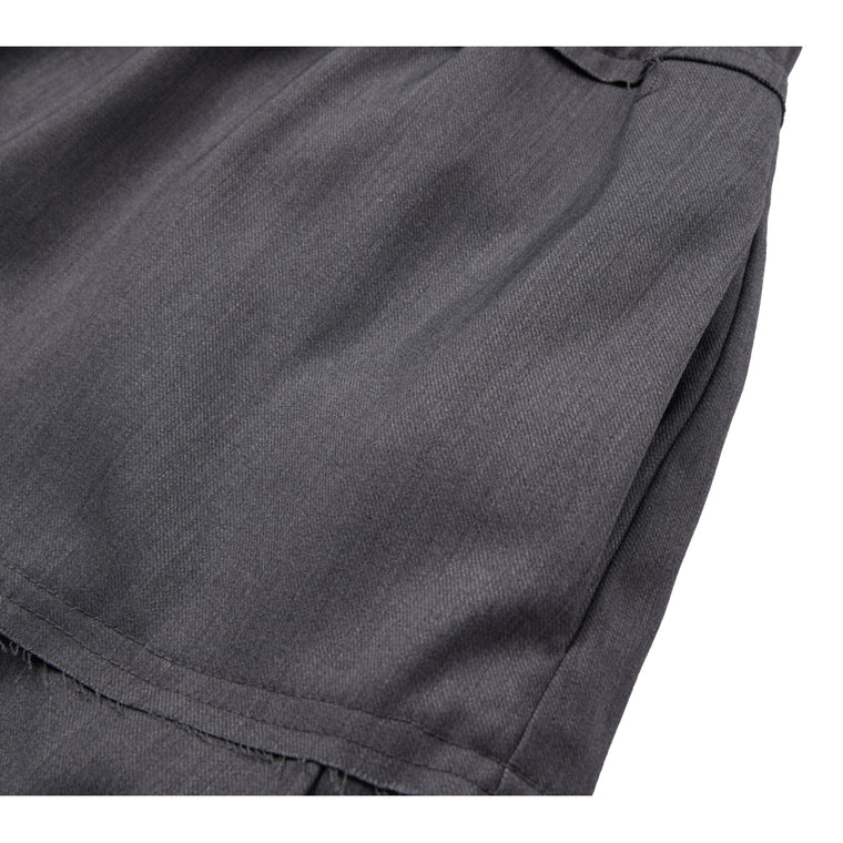 NEUTRAL SOCIETY PLEATED MIDI SKIRT-GREY