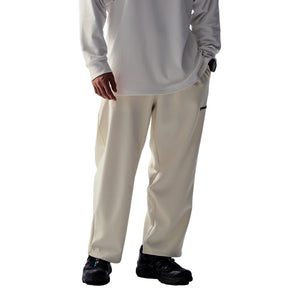 TEAMJOINED POCKETS TECH WIDE PANTS-WHITE