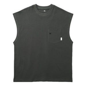 MADNESS POCKET TANK TOP-CHARCOAL