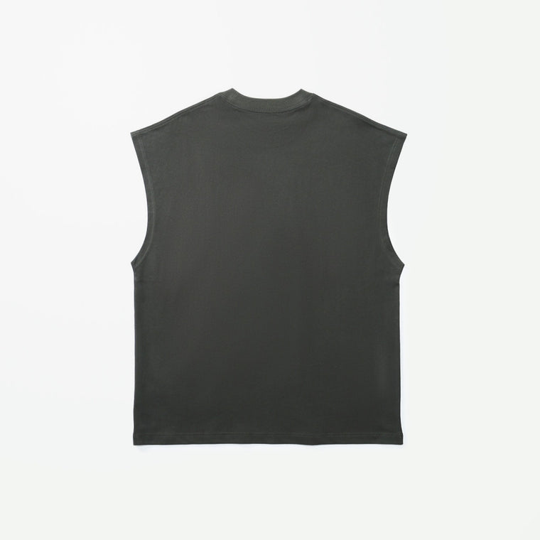 MADNESS POCKET TANK TOP-CHARCOAL