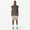 MADNESS POCKET TANK TOP-CHARCOAL