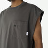 MADNESS POCKET TANK TOP-CHARCOAL