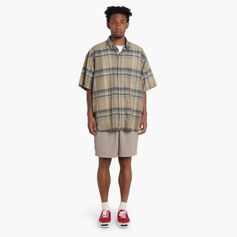 MADNESS POLYESTER WAFFLE EASY SHORTS (FABRIC BY JAPAN)-BEIGE