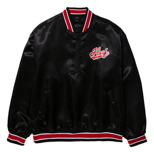 HUF POP FLY SATIN BASEBALL JACKET-BLACK
