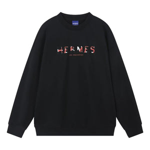 ORI FREDERIQO PRINTED CREWNECK SWEATER-BLACK