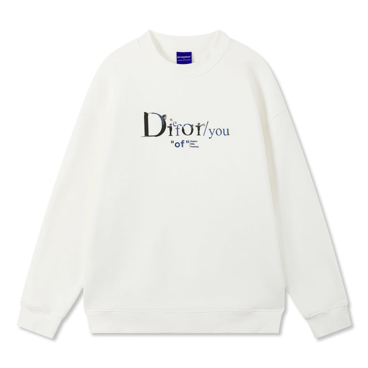 ORI FREDERIQO PRINTED CREWNECK SWEATSHIRT-WHITE