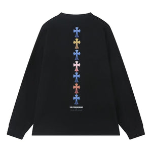 ORI FREDERIQO PRINTED LONG SLEEVES T-SHIRT-BLACK