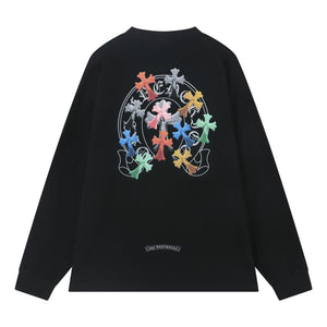 ORI FREDERIQO PRINTED LONG SLEEVES T-SHIRT-BLACK